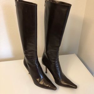 Jimmy Choo Size 40.5 brown leather boot